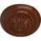 Ekena Millwork Saverne Ceiling Medallion, Hand-Painted Burnished Mahogany Crackle, 18 1/2"W x 13 1/2"H x 1 7/8"P CM18SABMC - alternate 3